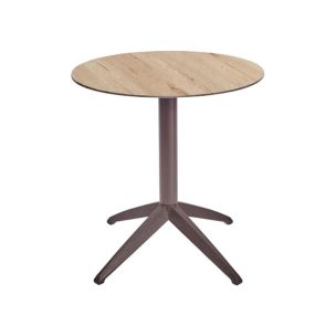 Стіл QUATRO FOLD ø 70 MOKA-OAK